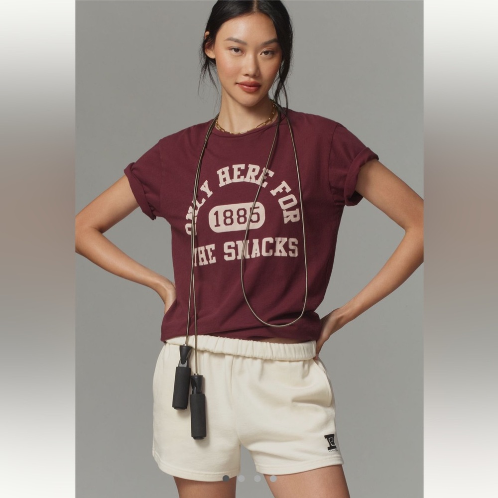 Anthropologie Retro Brand Here for the Snacks Tee